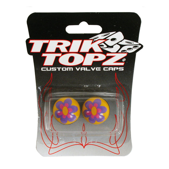 PURPLE FLOWER POWER Valve Stem Caps