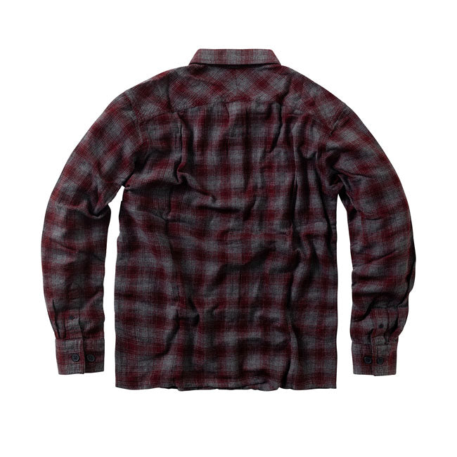 WCC Rigid Flannel Shirt Burgundy Grey