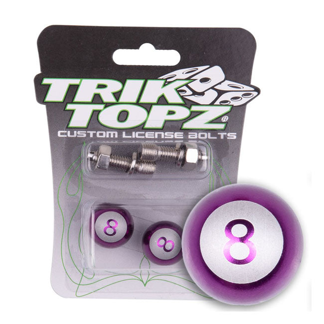 EIGHT BALL LICENSE PLATE MOUNTS PURPLE