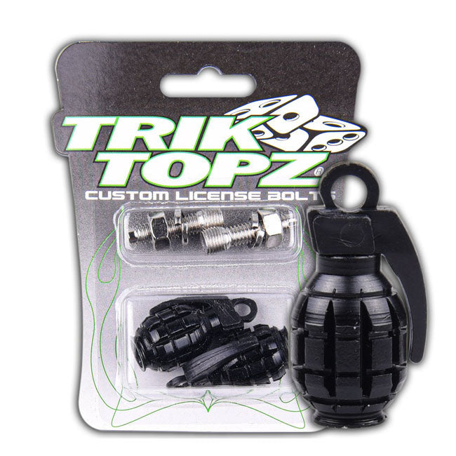 HAND GRENADE LICENCE PLATE MOUNTS BLACK