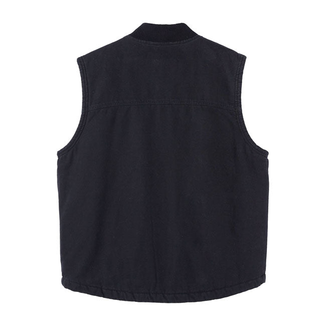 DICKIES DUCK CANVAS VEST STONE WASHED BLACK