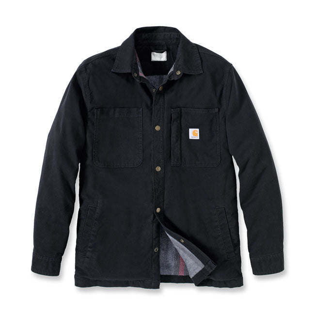 CARHARTT FLEECE LINED DENIM SHIRT JACK BLACK