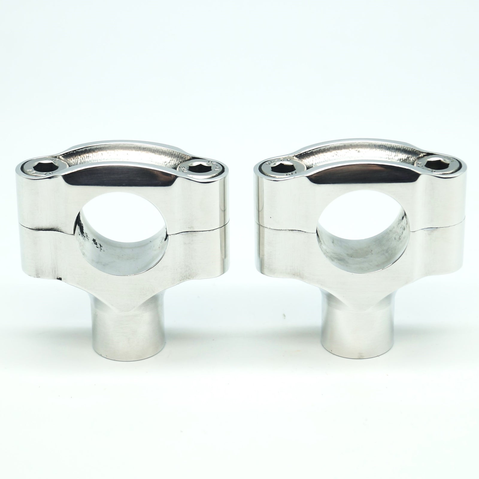 Polished 1" handlebar risers Rogue Motorcycles Perth