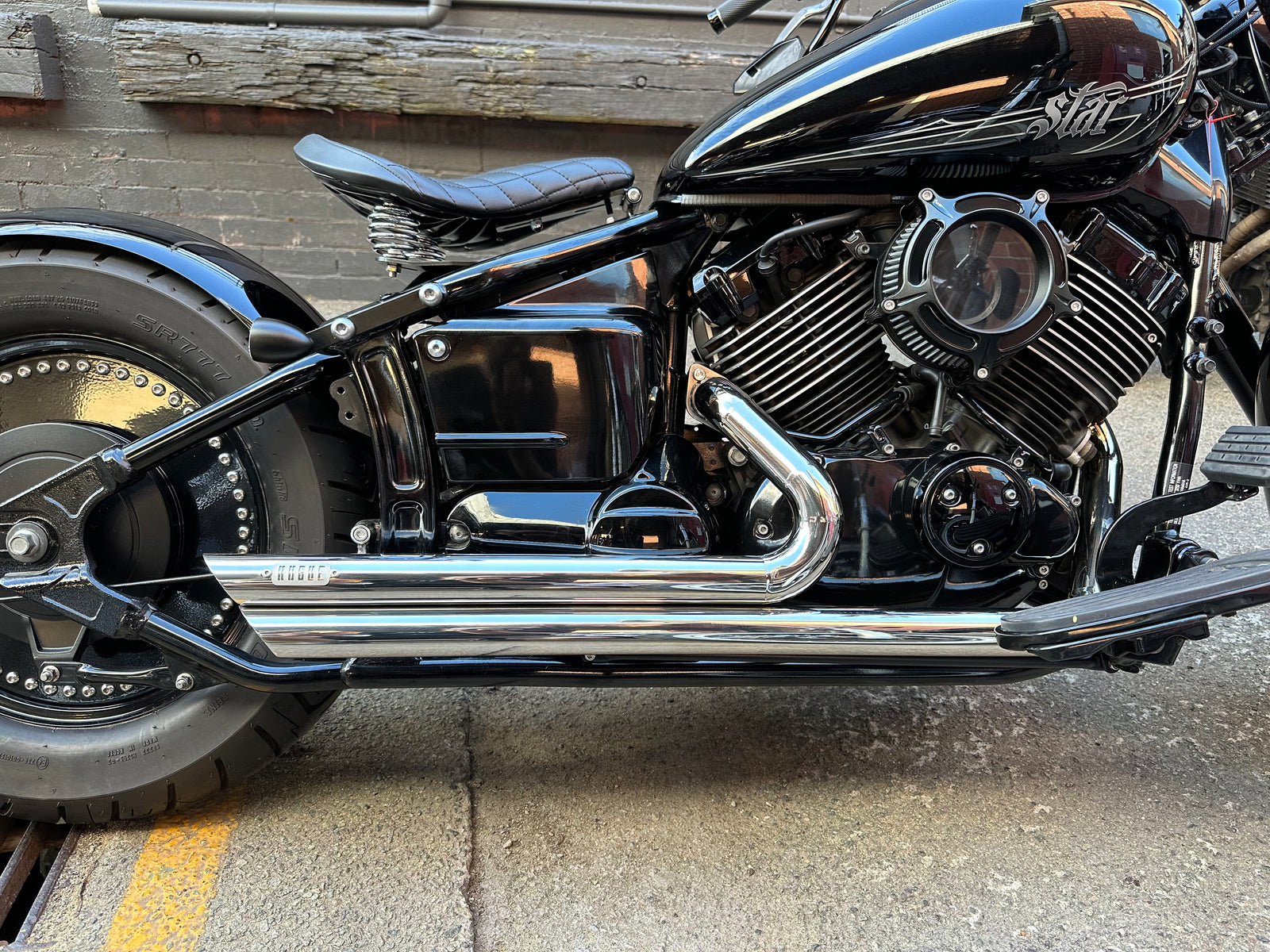 Yamaha XVS650 V-star - Stainless Exhaust "Short Shots"