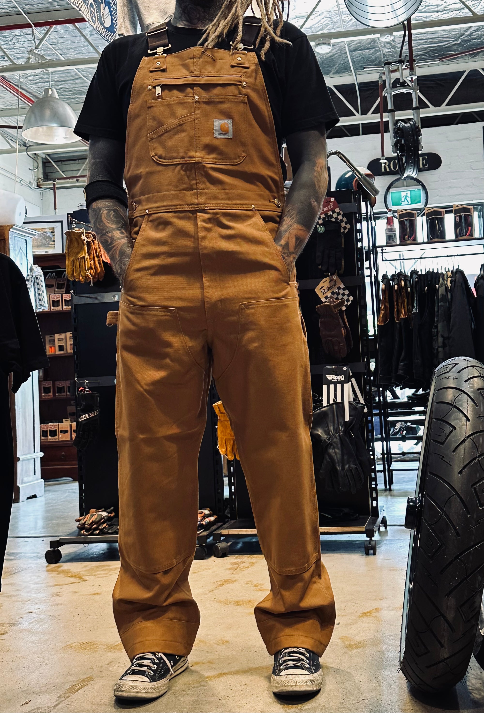 CARHARTT RELAXED FIT DUCK BIB OVERALL BROWN