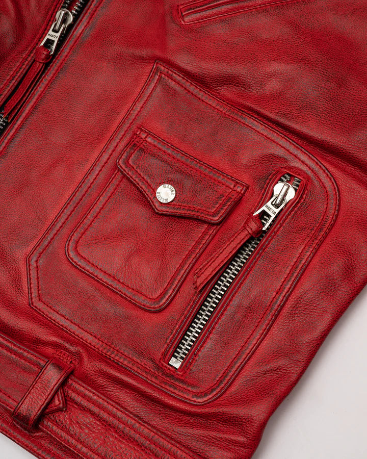 Belvedere Red Leather Jacket