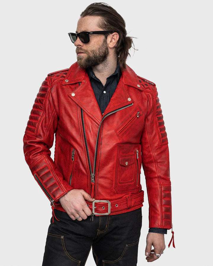 Belvedere Red Leather Jacket