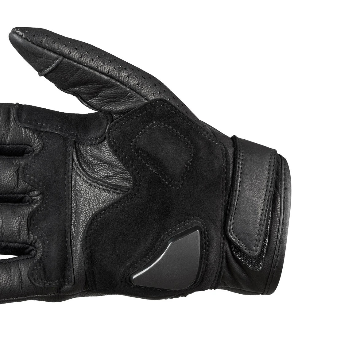 ONYX BLACK 02 - BLACK LEATHER MOTORCYCLE GLOVE