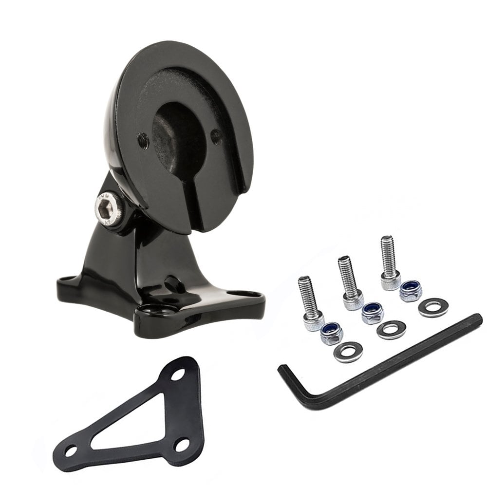 Rear Fender Angle-Adjustable Tail Light Mount Bracket - BLACK