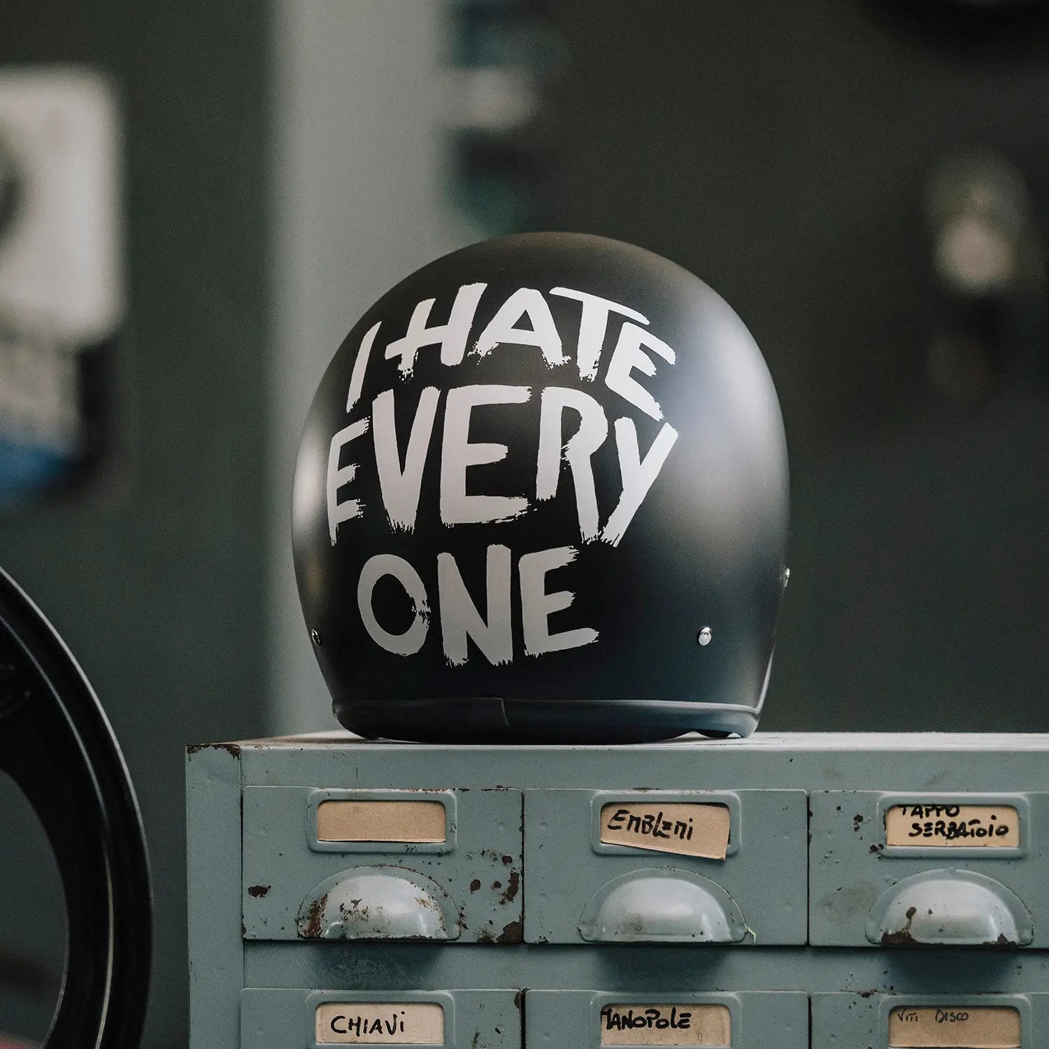DMD - I H8 EVERYONE - RETRO OPEN FACE VINTAGE HELMET