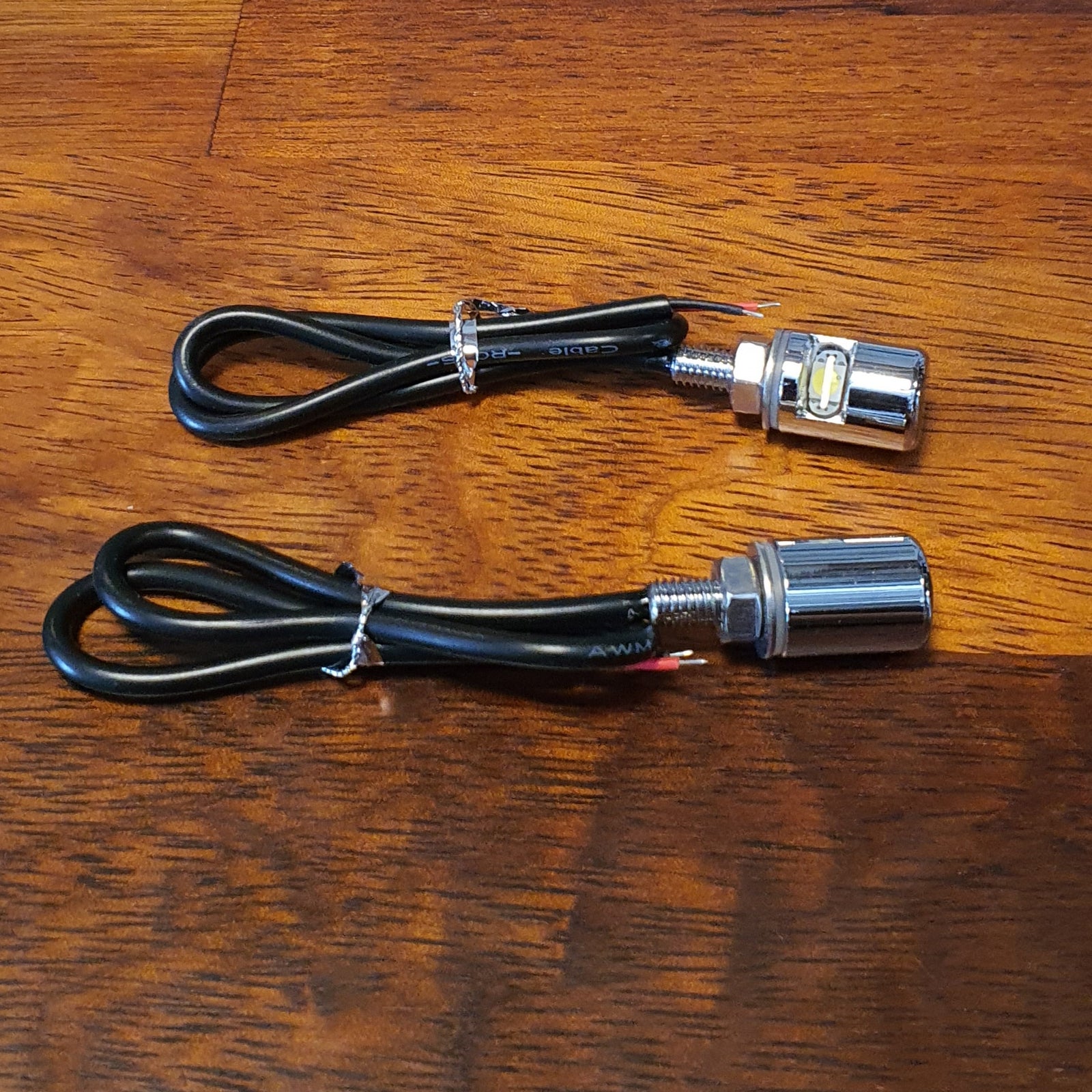 LED License Plate Light Bolts polished (pair)