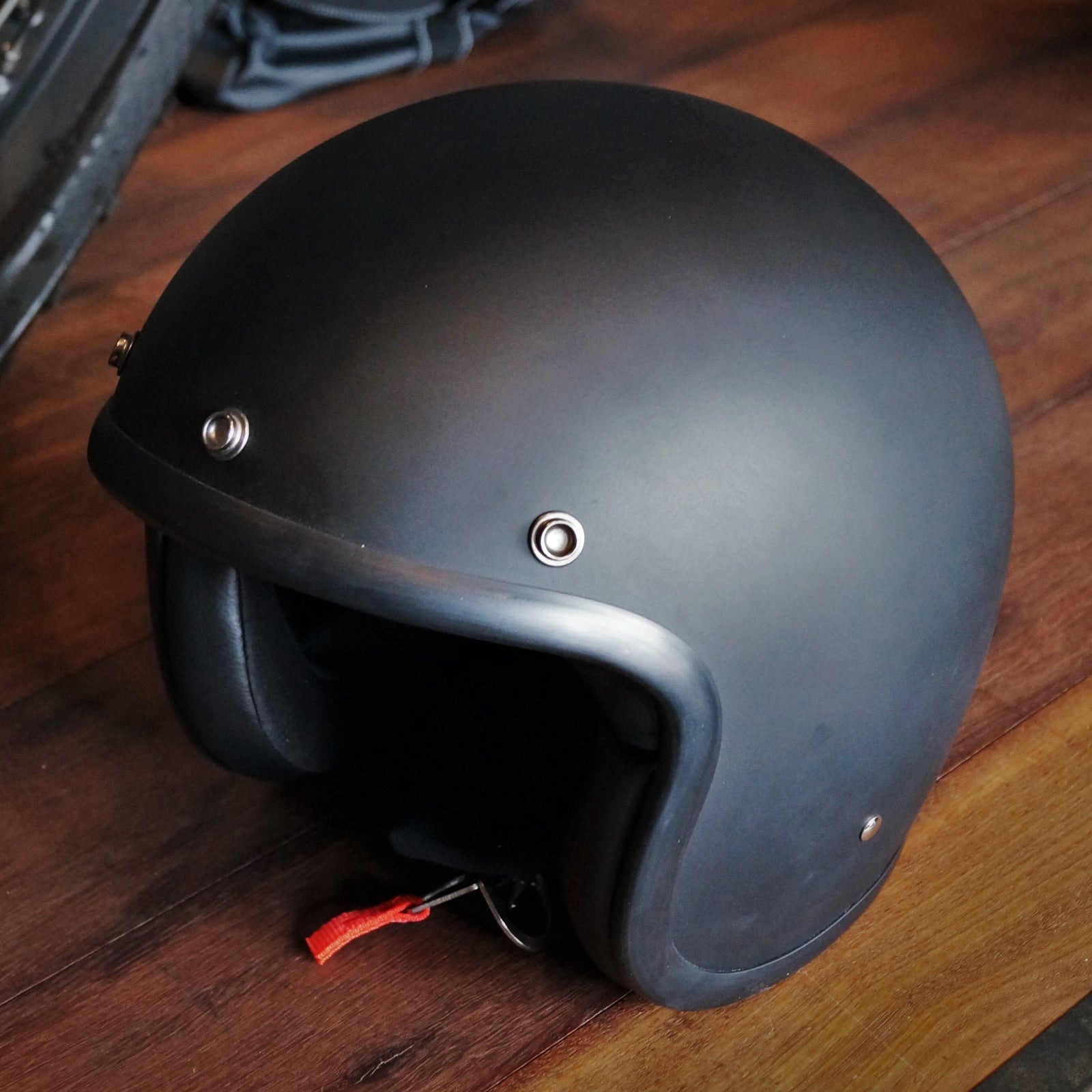 DMD - MATTE BLACK - RETRO OPEN FACE VINTAGE HELMET