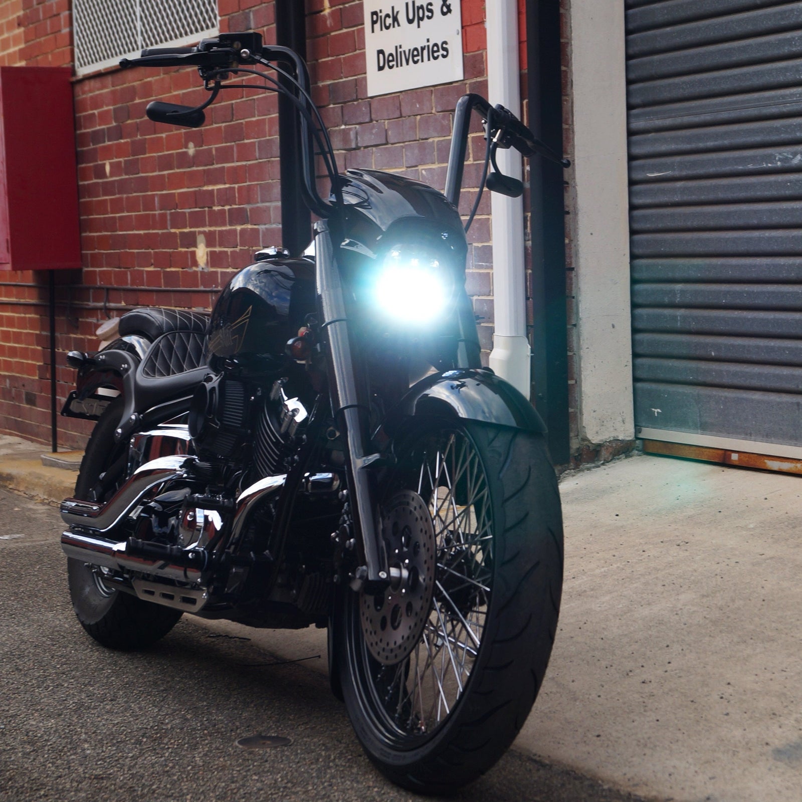 Yamaha XVS650 custom fairing led headlight rogue motorcycles perth