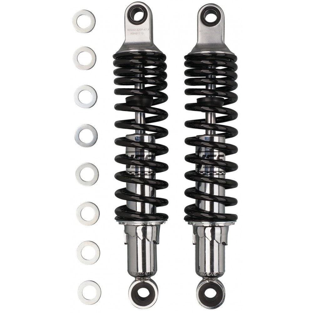 YSS RD222/RD220 Twin Shock (Chrome w/ Black Spring)