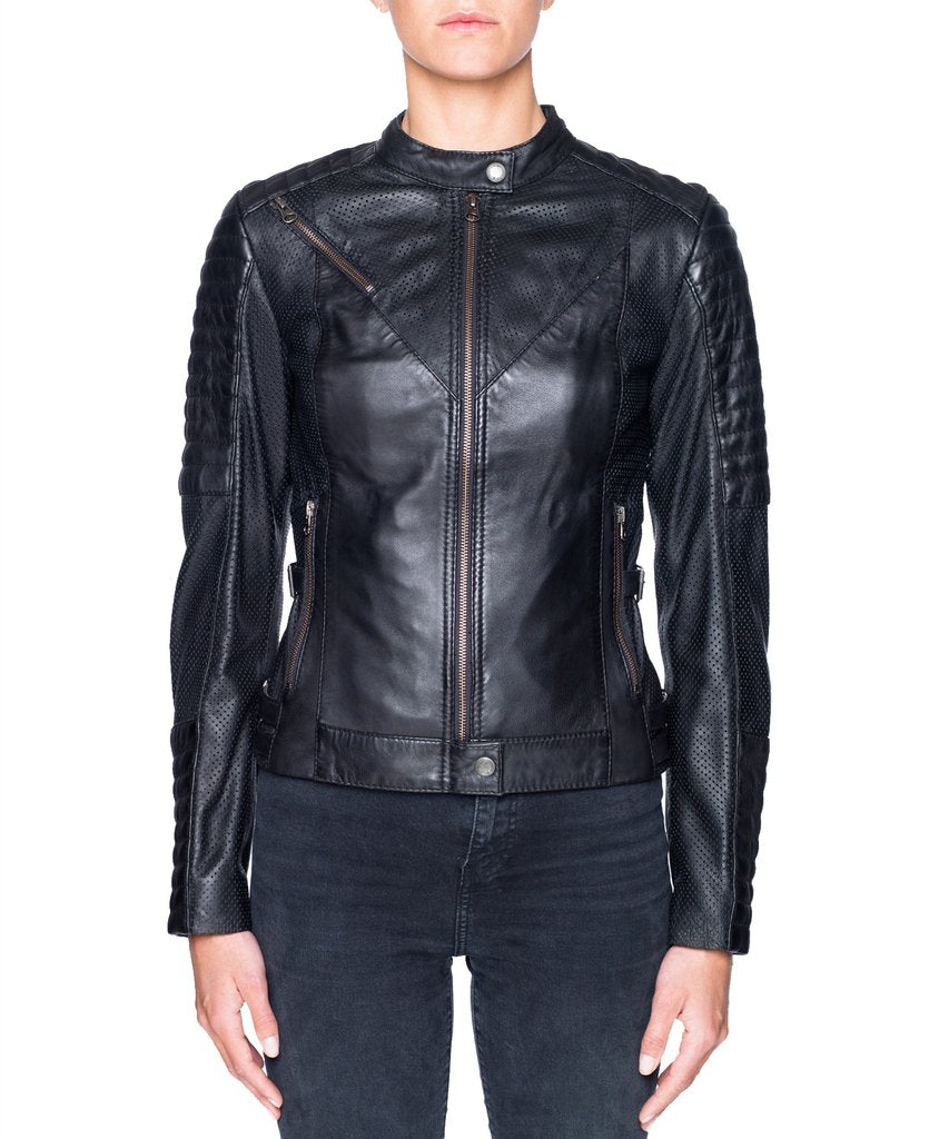 Wild & Free Black Motorcycle Jacket Women