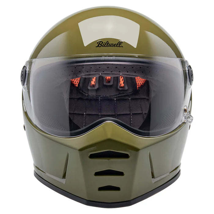 Lane splitter ECE R22.06 Helmet - Gloss Olive Green