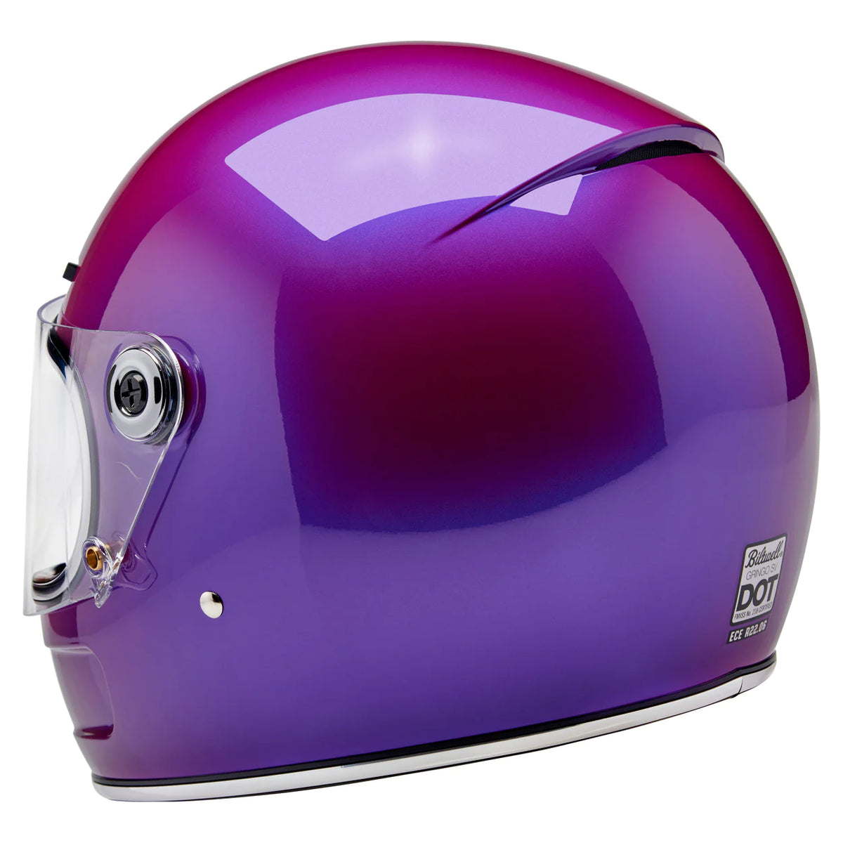 Biltwell Gringo SV Purple Grape Helmet Custom Rogue Motorcycles Perth