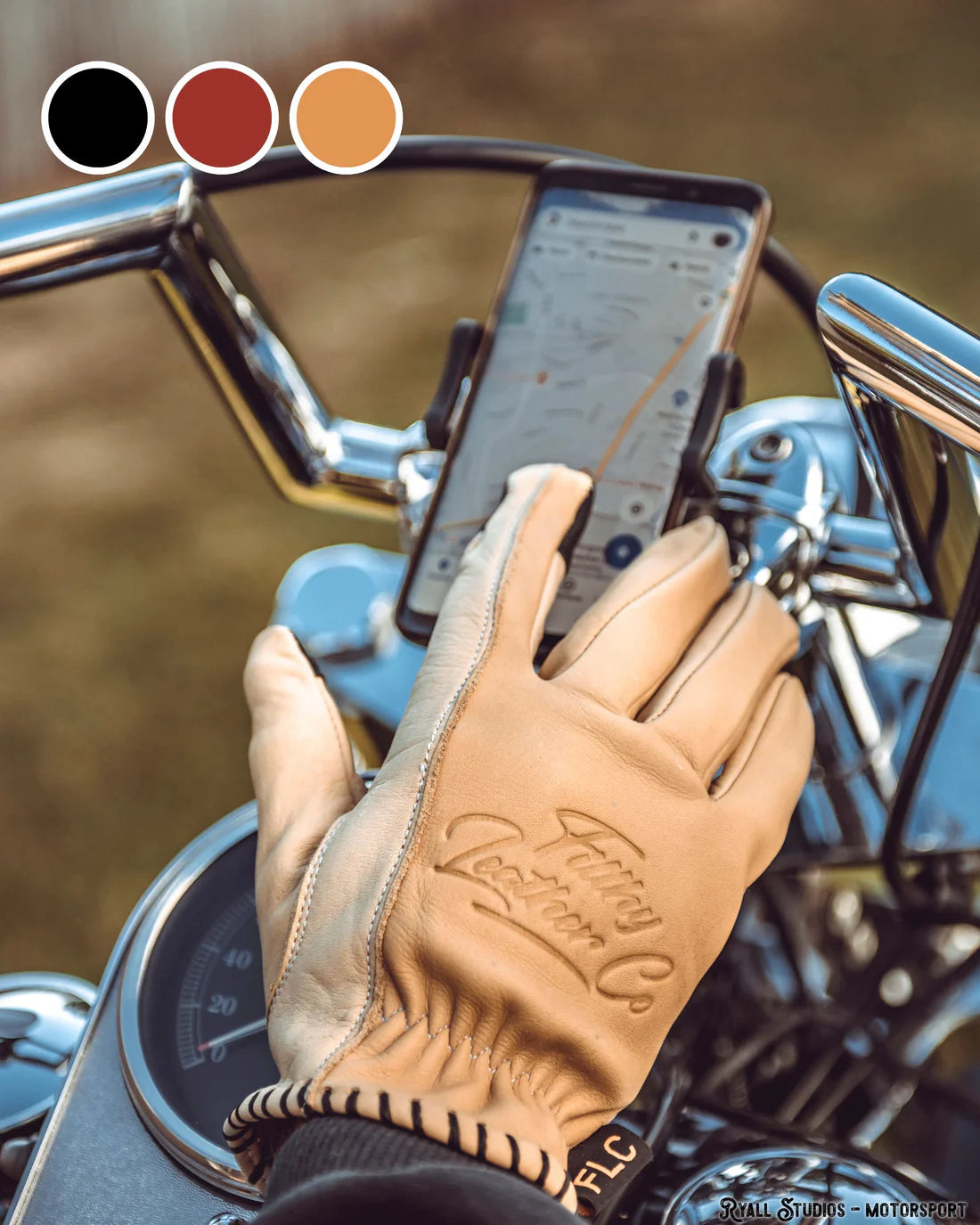 Husky Leather Summer Glove (Black) - Filthy Leather Co