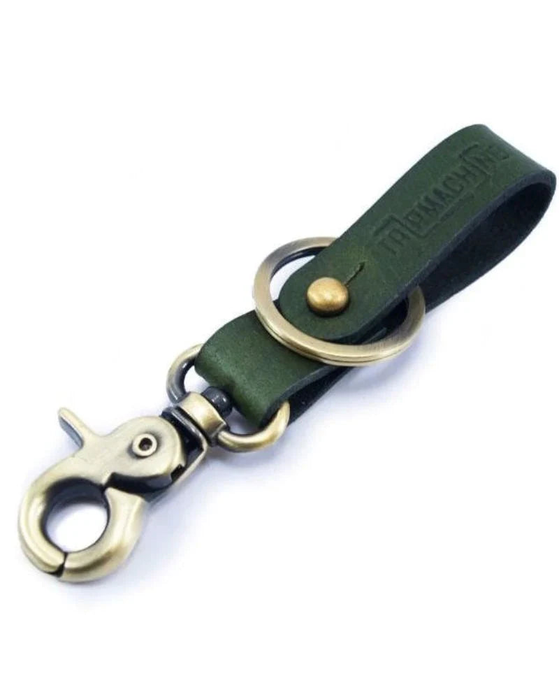 KEY FOB WITH ANTIQUE GOLD HARDWARE