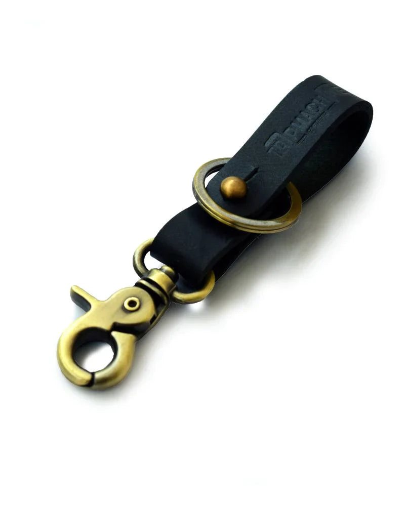 KEY FOB WITH ANTIQUE GOLD HARDWARE