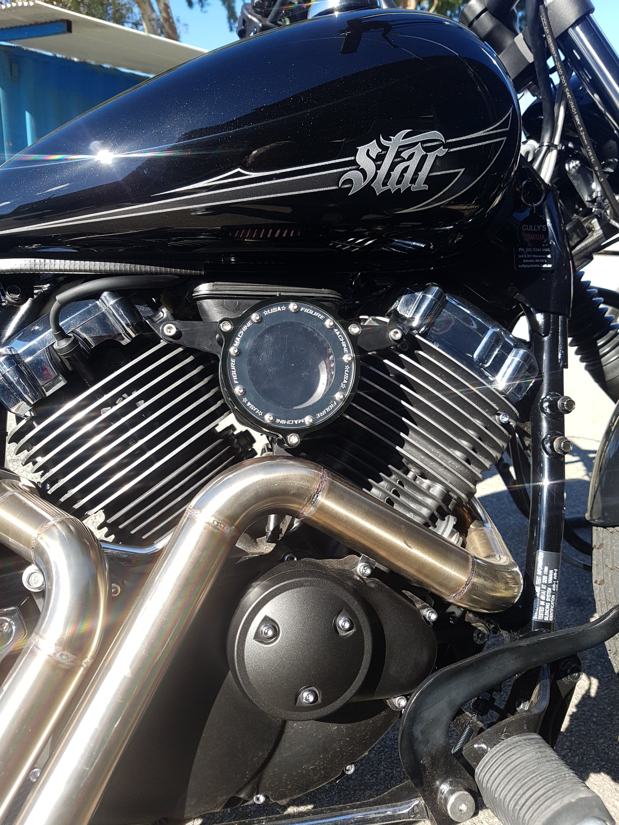 rogue motorcycles perth australia custom bike bobber xvs650 xvs classic intake podfilter aftermarket airfilter air kit