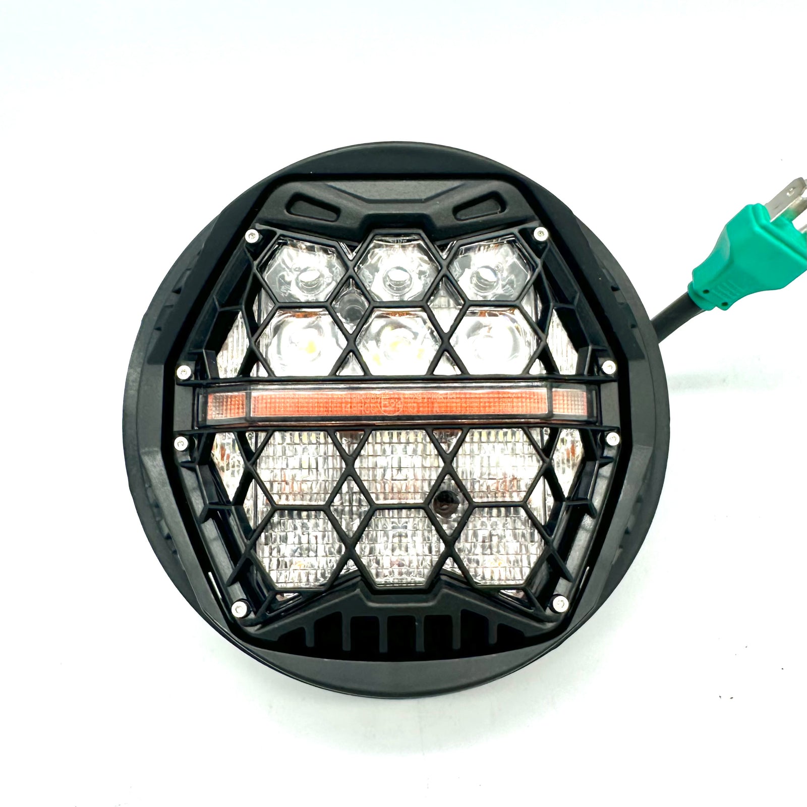 Yamaha XVS650 V-star Custom - Honeycomb LED headlight insert 5.75”