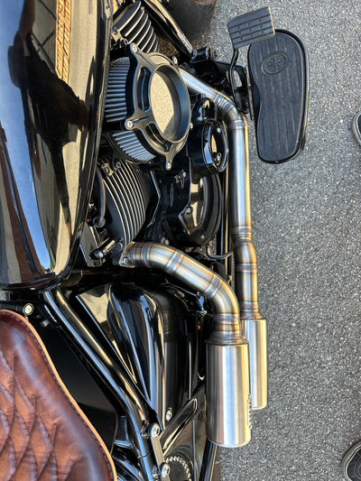 Grenade twin exhaust for Yamaha v-star XVS 650
