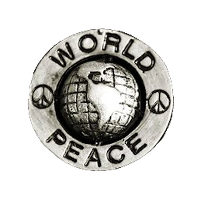 World peace biker pin