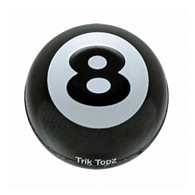Eight Ball Black Valve Stem Caps