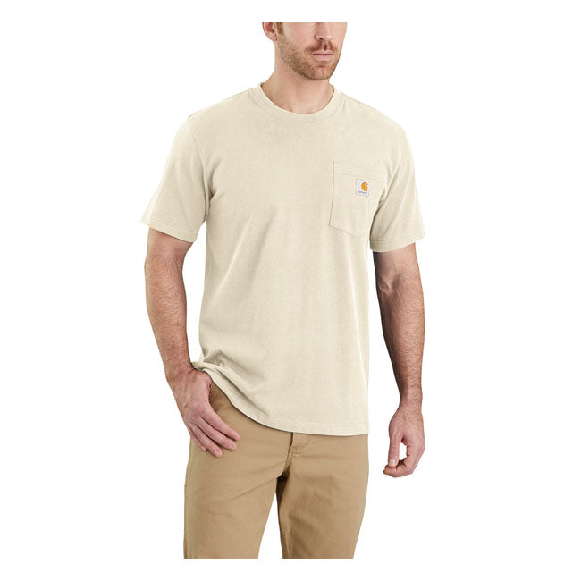 CARHARTT K87 POCKET TEE - OAT MILK