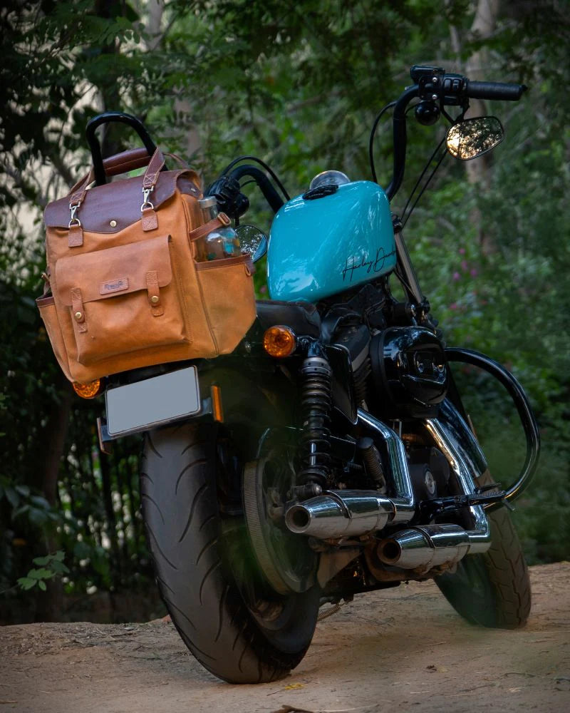 OUTLANDER SADDLEBAG VINTAGE TAN Rogue Motorcycles