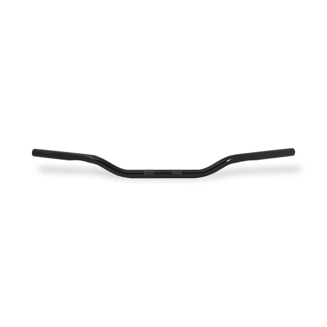 2 INCH RISE DIMPLED DRAG BAR 1" GLOSS BLACK (tracker style)