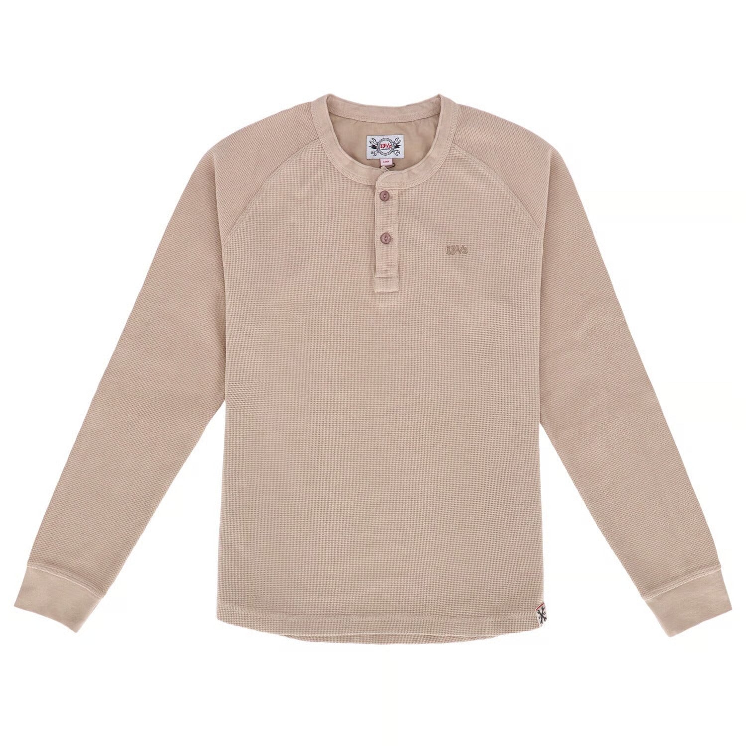 13 1/2 Waffle Henley Long Sleeve