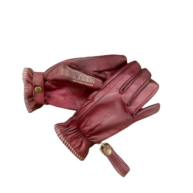 13 1/2 LOUD RIDE GLOVES - BURGUNDY