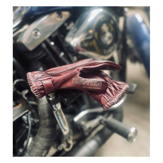 13 1/2 LOUD RIDE GLOVES - BURGUNDY