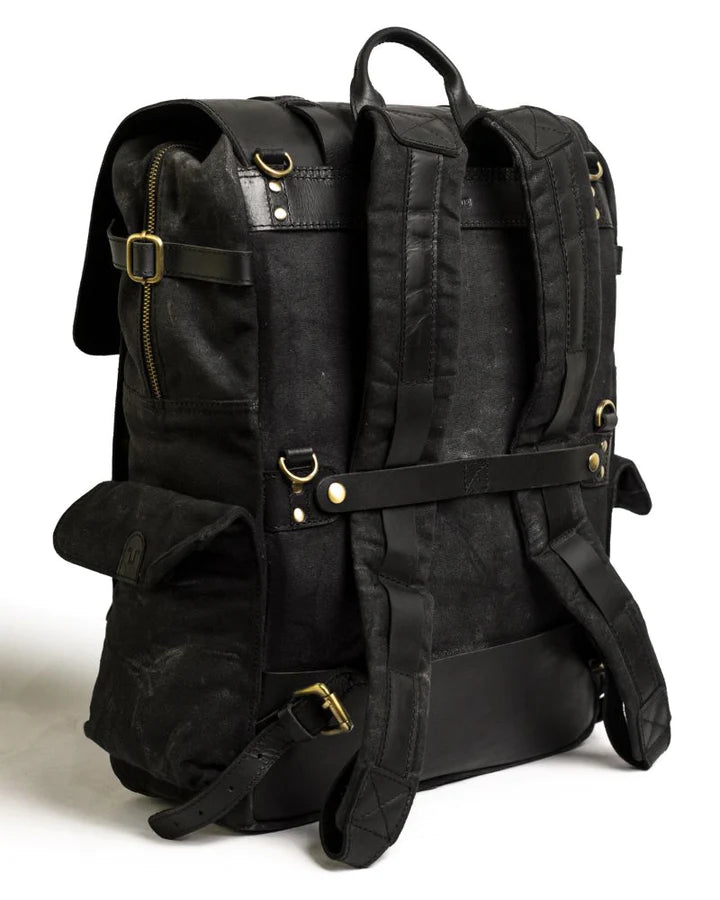Rogue waxed top canvas rucksack
