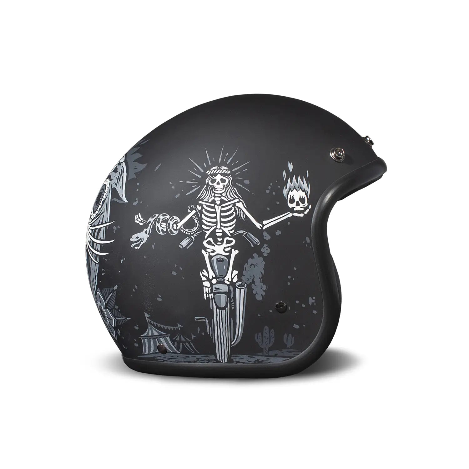 DMD helmet open face ghost rider rogue motorcycles perth