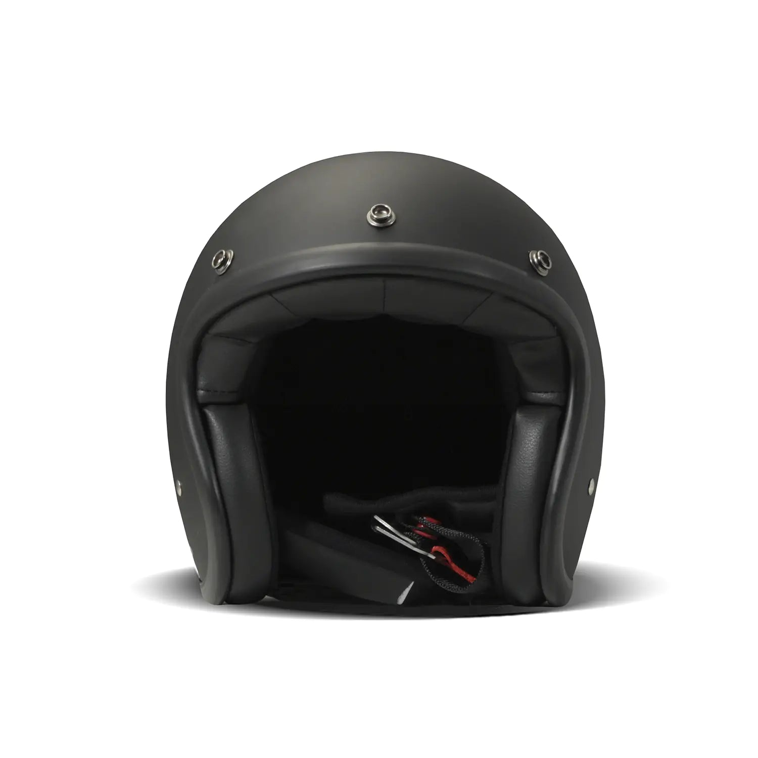 DMD - MATTE BLACK - RETRO OPEN FACE VINTAGE HELMET