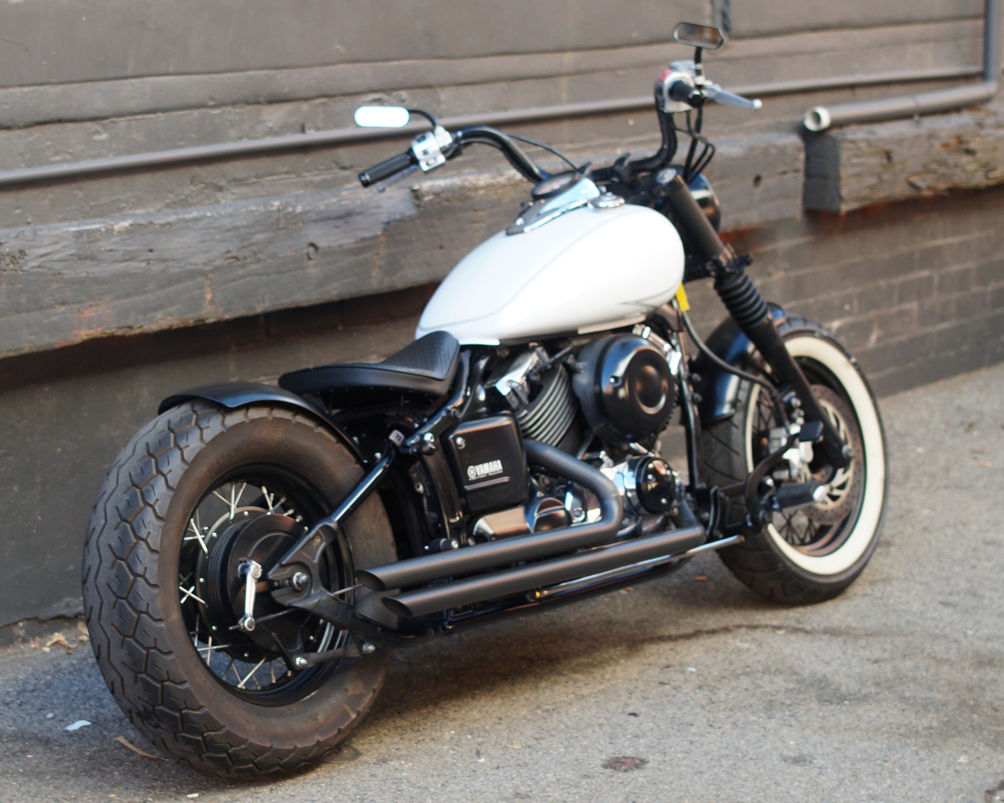 XVS650 Budget Bobber - White