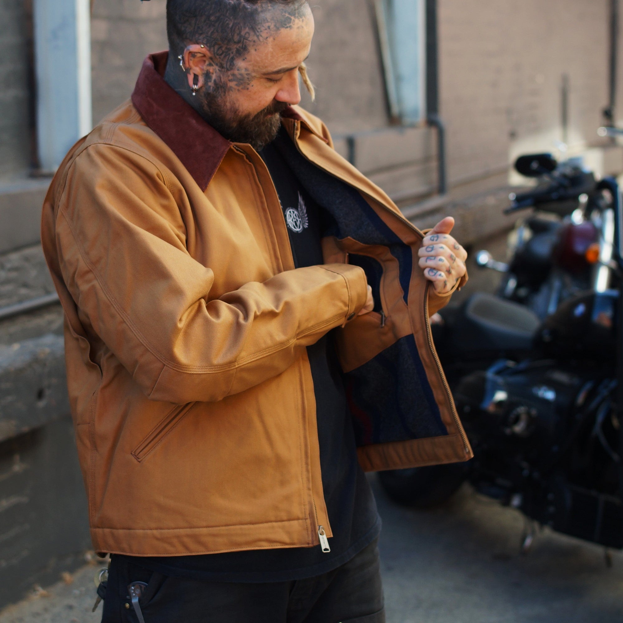 Carhartt Detroit Jacket Brown Rogue Motorcycles Perth