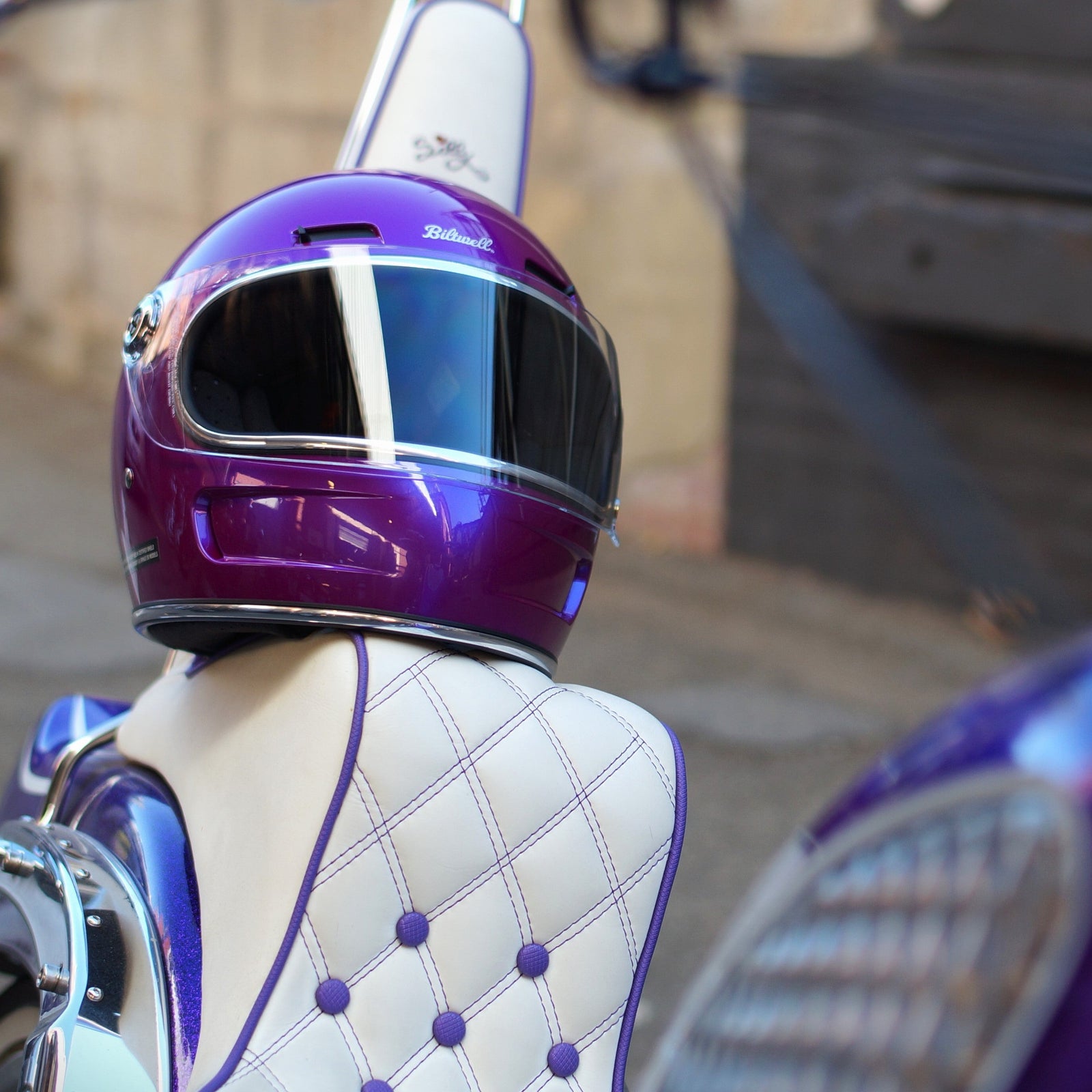 Biltwell Gringo SV Purple Grape Helmet Custom Rogue Motorcycles Perth