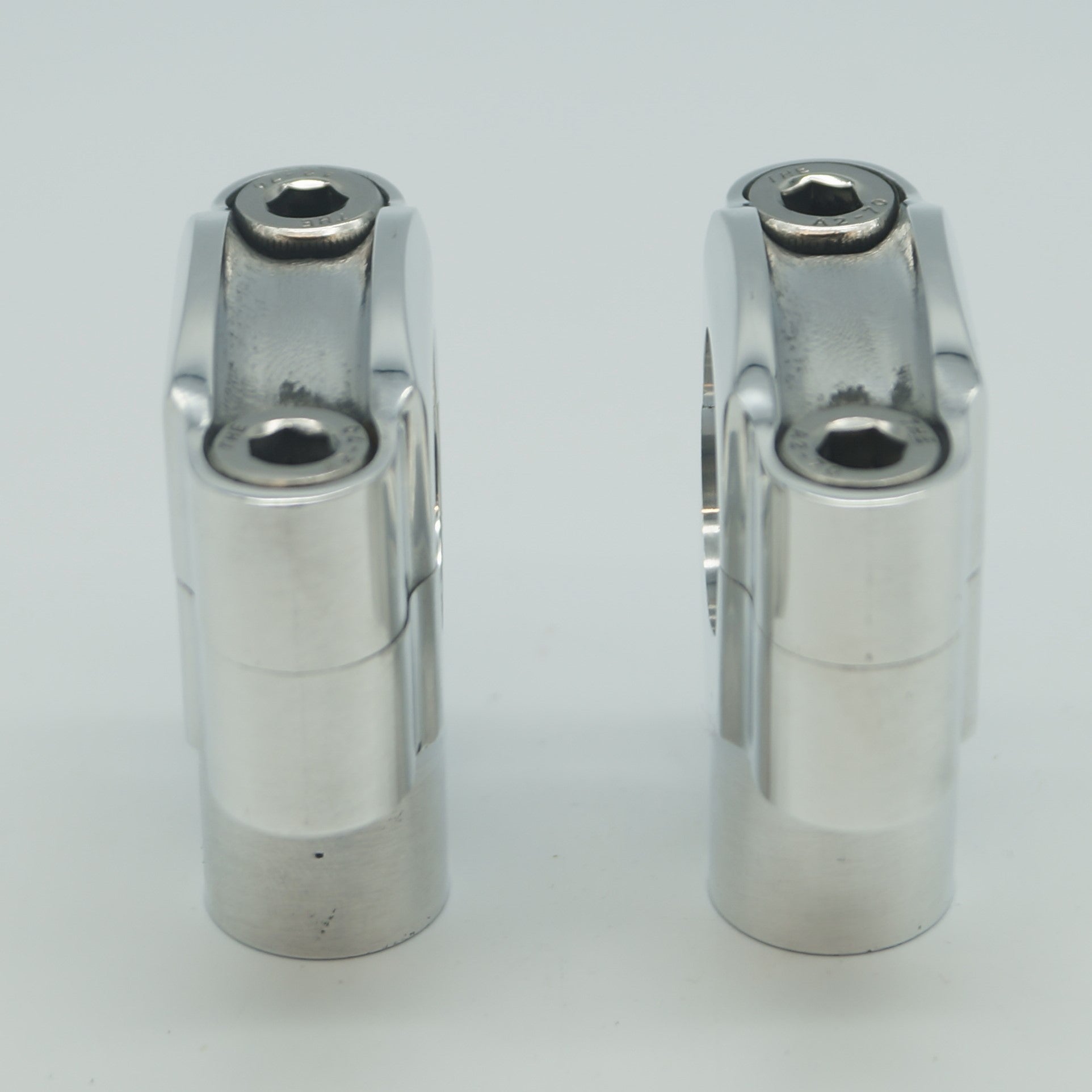 Polished 1" handlebar risers Rogue Motorcycles Perth