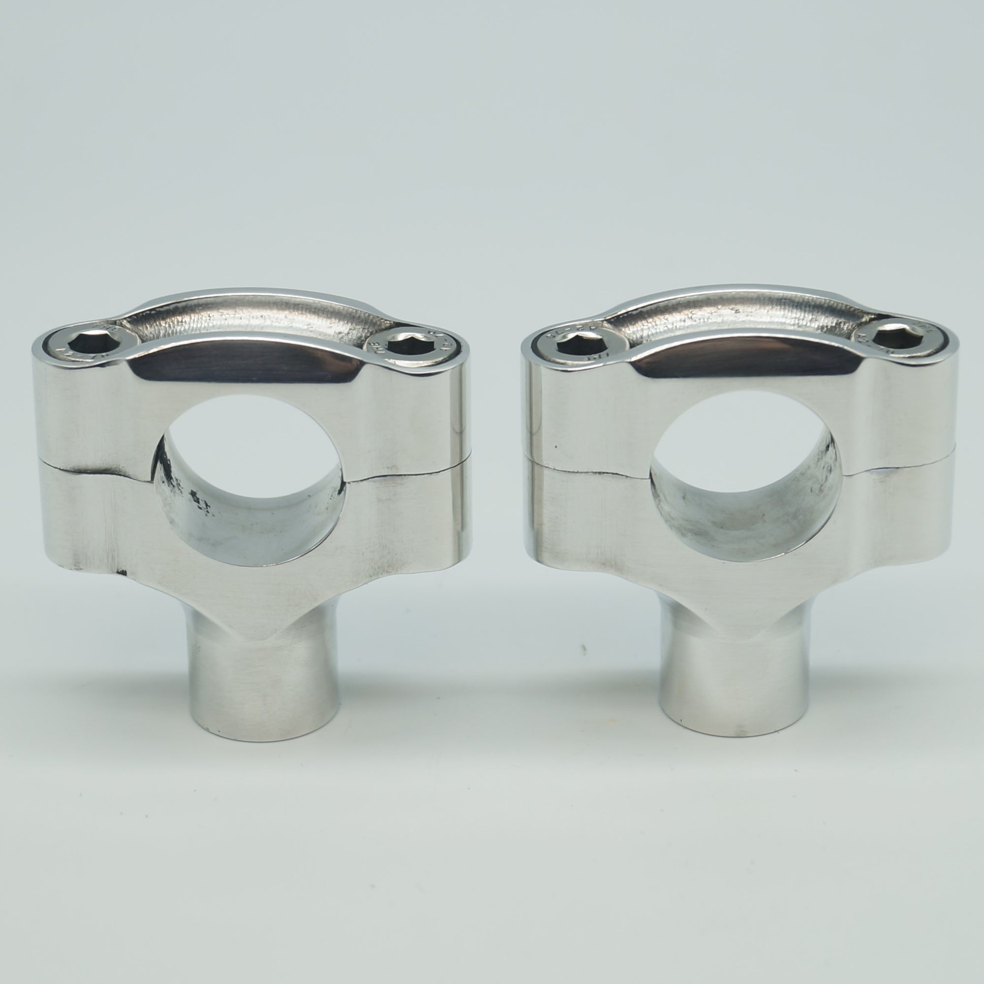 Polished 1" handlebar risers Rogue Motorcycles Perth