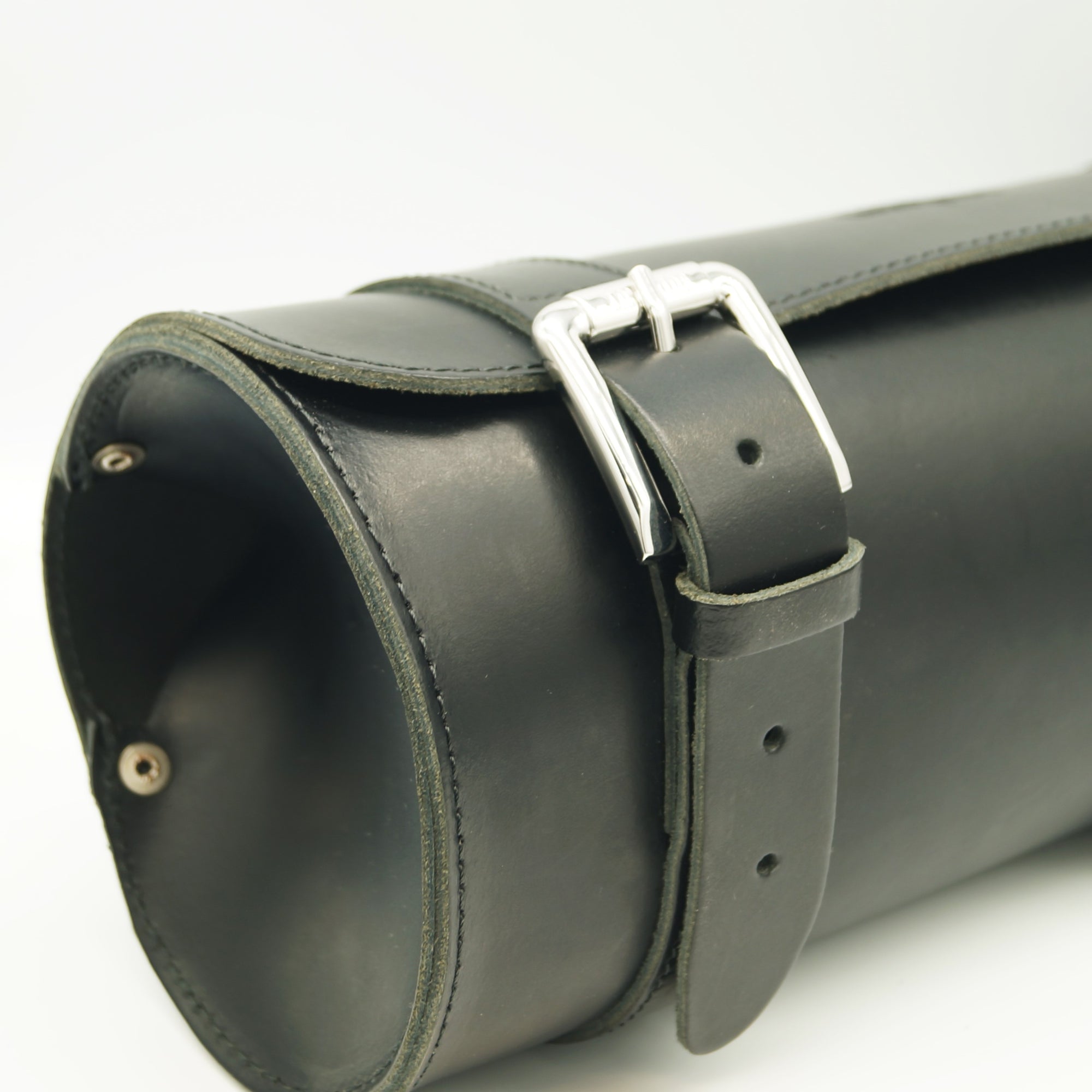 LONGRIDE FORK BAG LEATHER 2L - Black