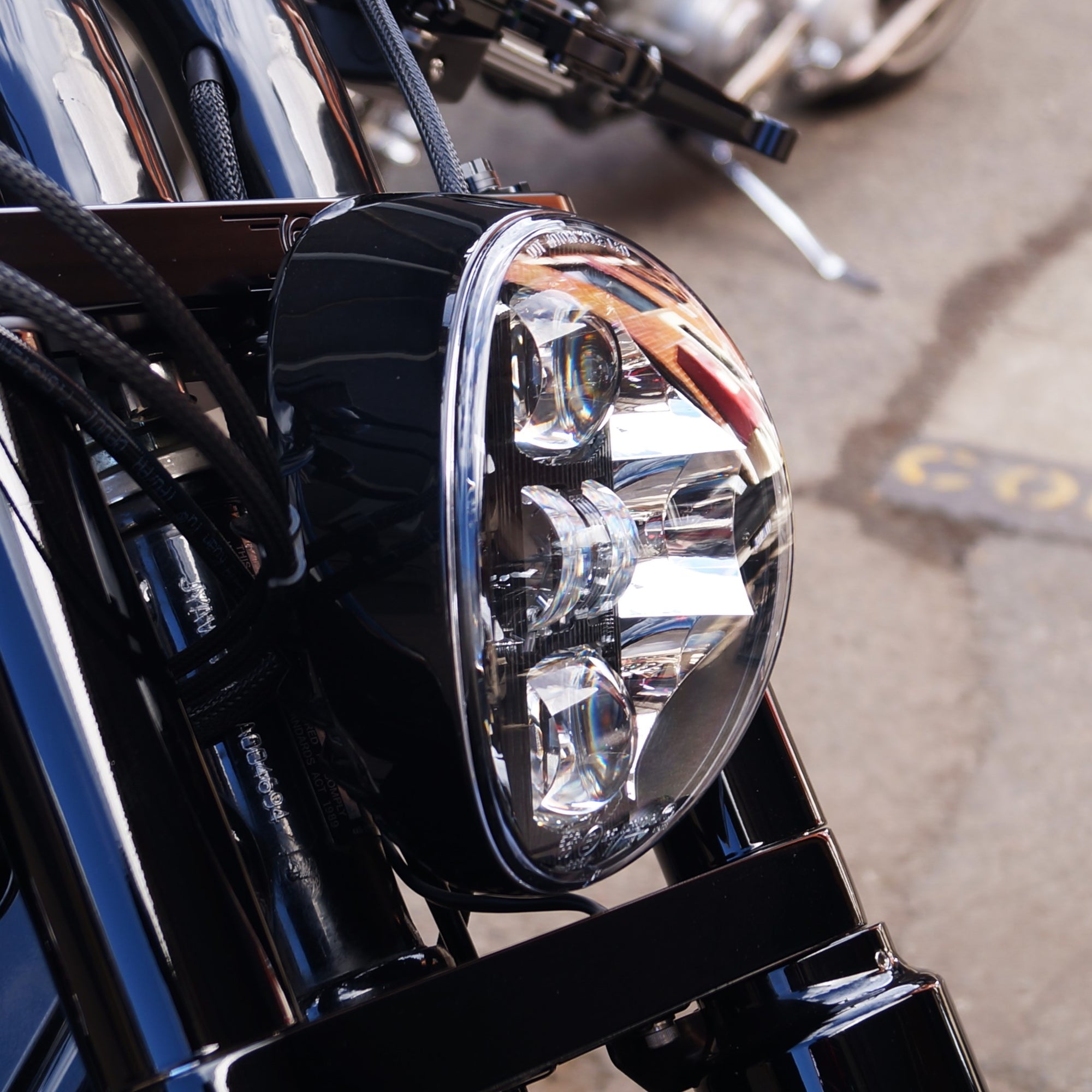 XVS650 v-star breakout LED headlight Rogue Motorcycles Perth