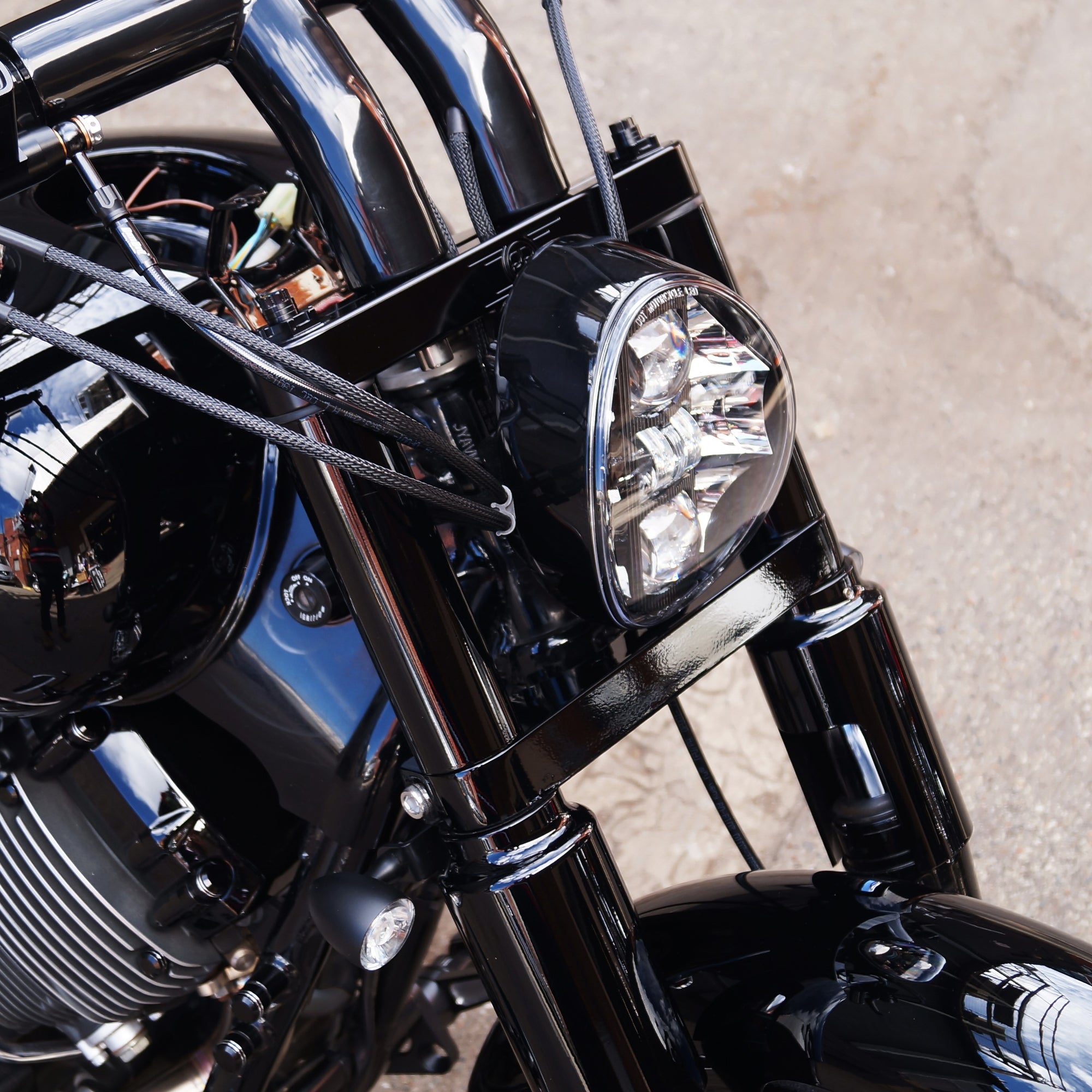 XVS650 v-star breakout LED headlight Rogue Motorcycles Perth