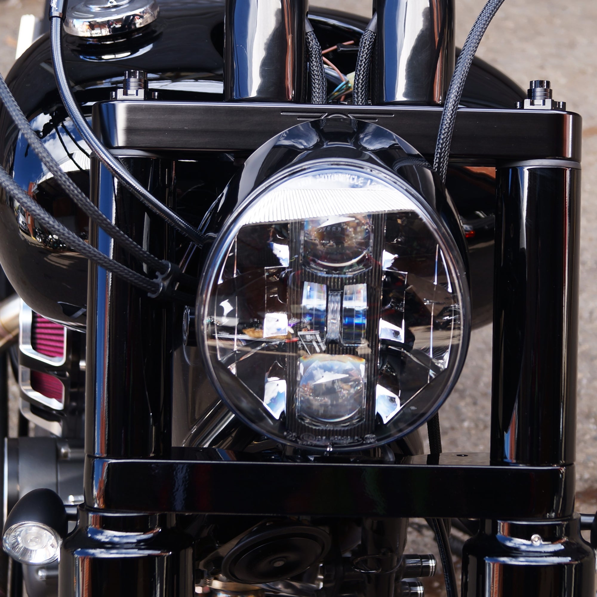 XVS650 v-star breakout LED headlight Rogue Motorcycles Perth