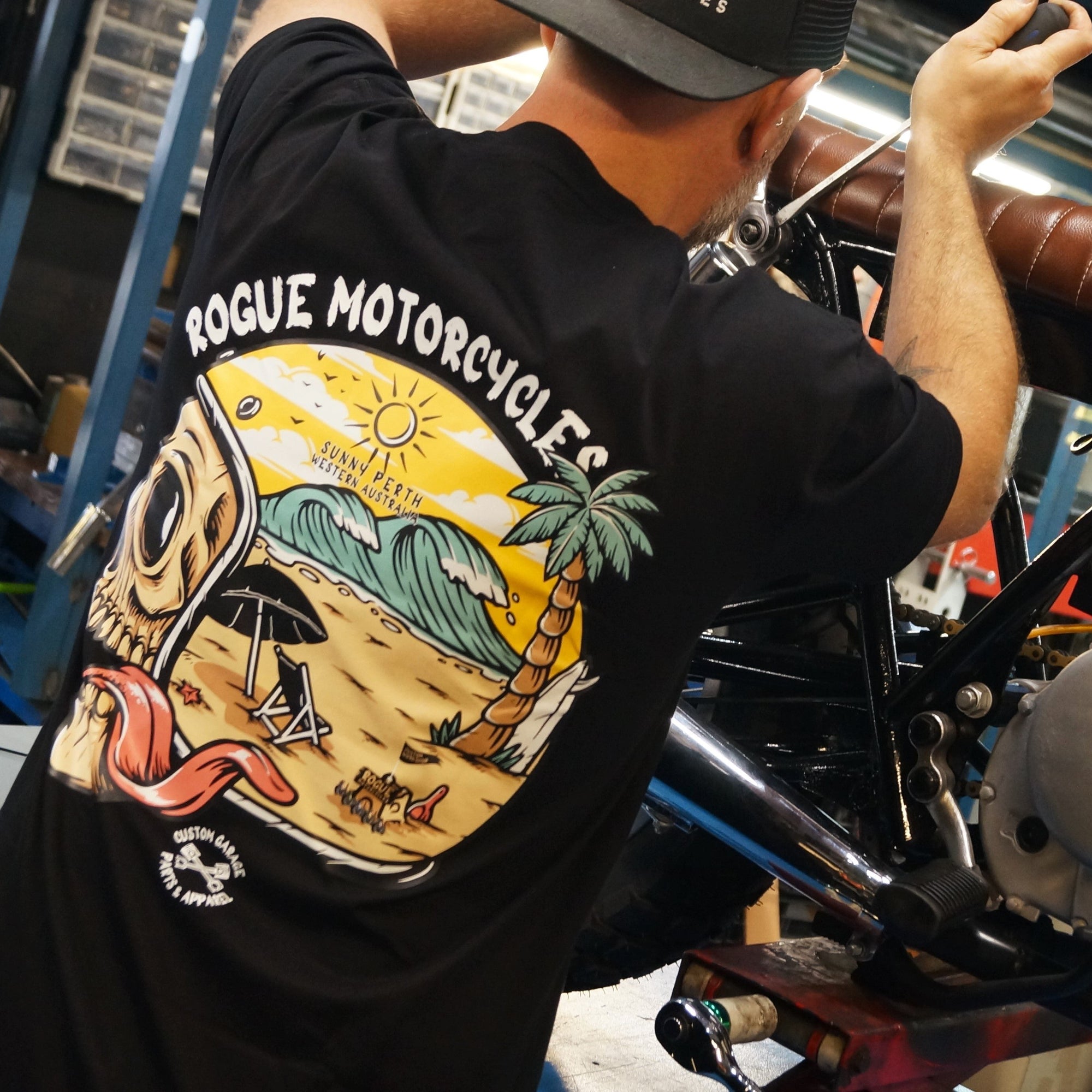 Life's a beach t-shirt rogue motorcycles perth