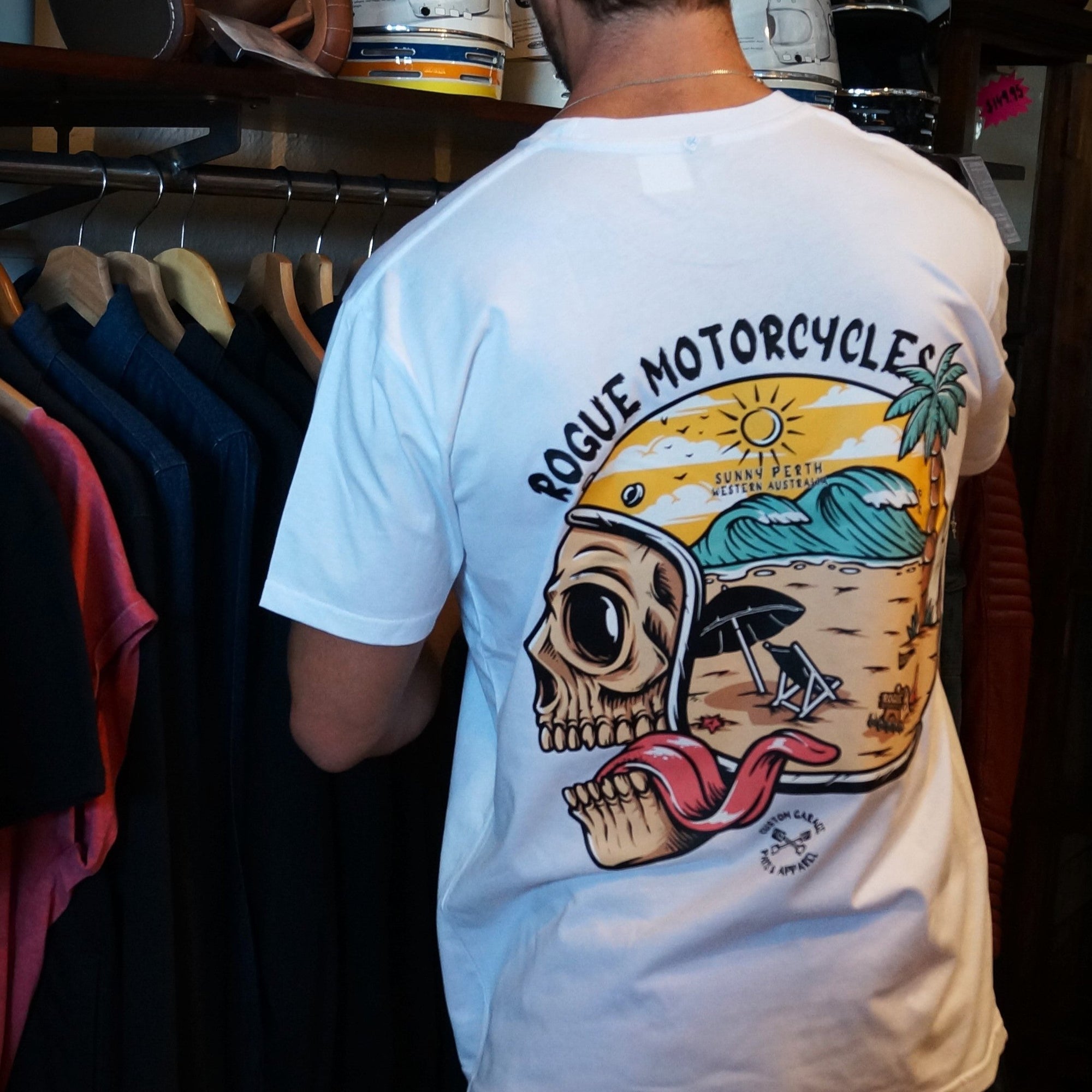 Life's a beach t-shirt rogue motorcycles perth