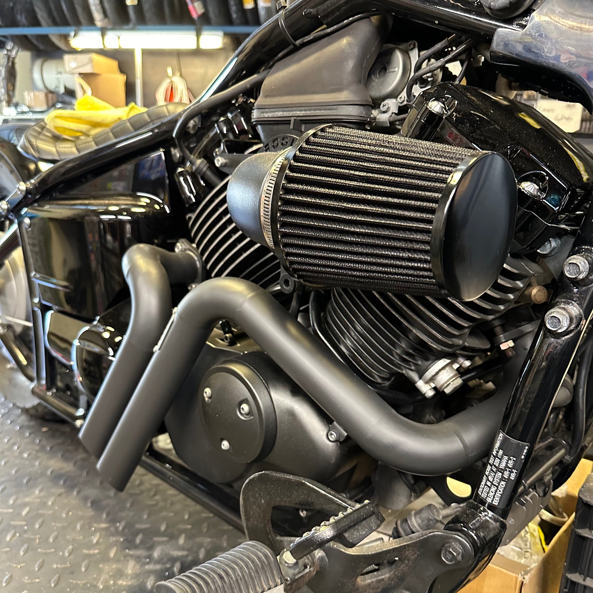 2006 yamaha v star 650 deals exhaust